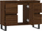 vidaXL - Badkamerkast - 80x33x60 - cm - bewerkt - hout - bruin - eikenkleur