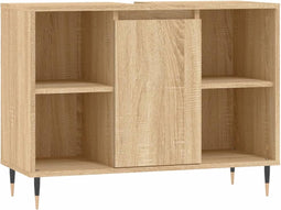 vidaXL - Badkamerkast - 80x33x60 - cm - bewerkt - hout - sonoma - eikenkleurig