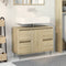 vidaXL - Badkamerkast - 80x33x60 - cm - bewerkt - hout - sonoma - eikenkleurig