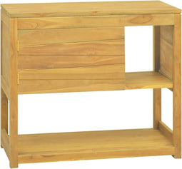 vidaXL - Badkamerkast - 85x40x75 - cm - massief - teakhout