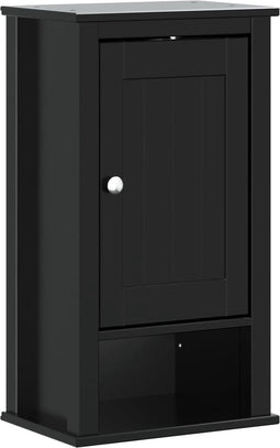vidaXL - Badkamerkast - BERG - 40x27x71,5 - cm - massief - grenenhout - zwart