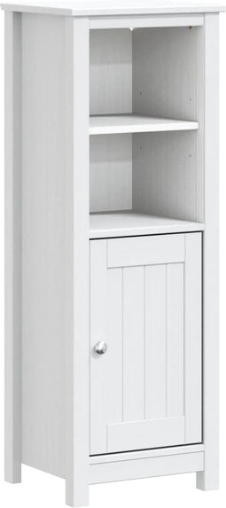 vidaXL - Badkamerkast - BERG - 40x34x110 - cm - massief - grenenhout - wit