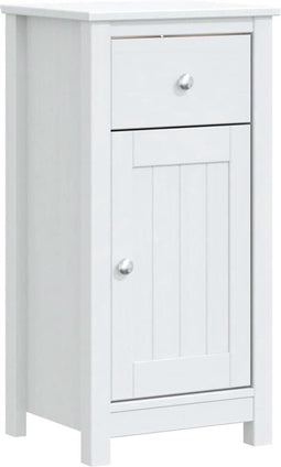 vidaXL - Badkamerkast - BERG - 40x34x80 - cm - massief - grenenhout - wit