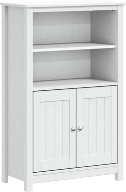 vidaXL - Badkamerkast - BERG - 69,5x34x110 - cm - massief - grenenhout - wit