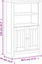 vidaXL - Badkamerkast - BERG - 69,5x34x110 - cm - massief - grenenhout - wit
