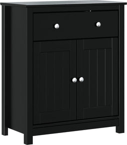 vidaXL - Badkamerkast - BERG - 69,5x34x80 - cm - massief - grenenhout - zwart