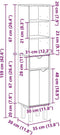 vidaXL - Badkamerkast - OTTA - 35x30x159 - cm - massief - grenenhout