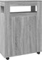 vidaXL - Badkamerkast - smal - met - wielen - bewerkt - hout - grijs - sonoma - eiken