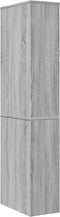 vidaXL - Badkamerkast - smal - met - wielen - bewerkt - hout - grijs - sonoma - eiken