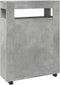 vidaXL - Badkamerkast - smal - met - wielen - bewerkt - hout - betongrijs