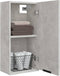 vidaXL - Badkamerkast - wandgemonteerd - 32x20x67 - cm - betongrijs