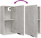 vidaXL - Badkamerkast - wandgemonteerd - 32x20x67 - cm - betongrijs