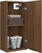 vidaXL - Badkamerkast - wandgemonteerd - 32x20x67 - cm - bruineikenkleurig