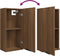 vidaXL - Badkamerkast - wandgemonteerd - 32x20x67 - cm - bruineikenkleurig