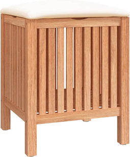 vidaXL - Badkamerkruk - 40,5x40x52 - cm - massief - walnotenhout