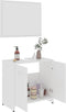 vidaXL - Badkamermeubelset - bewerkt - hout - wit