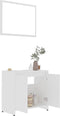 vidaXL - Badkamermeubelset - bewerkt - hout - wit