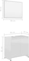 vidaXL - Badkamermeubelset - spaanplaat - hoogglans - wit