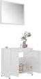 vidaXL - Badkamermeubelset - spaanplaat - hoogglans - wit