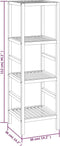 vidaXL - Badkamerrek - 36x36x112 - cm - massief - walnotenhout