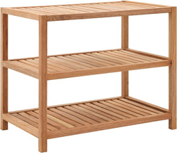 vidaXL - Badkamerrek - 65x40x55 - cm - massief - walnotenhout