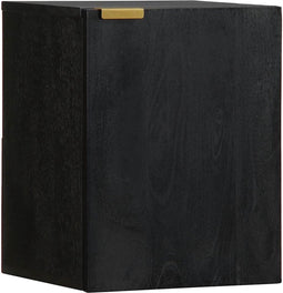 vidaXL - Badkamerwandkast - 38x33x48 - cm - bewerkt - hout - zwart