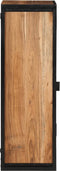 vidaXL - Badkamerwandkast - 40x30x90 - cm - massief - acaciahout - en - ijzer