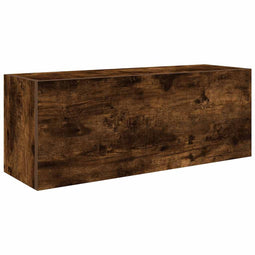 vidaXL - Badkamerwandkast - 80x25x30 - cm - bewerkt - hout - gerookt - eikenkleurig