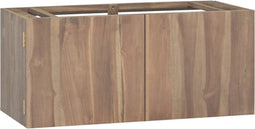 vidaXL - Badkamerwandkast - 90x39x40 - cm - massief - teakhout
