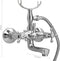 vidaXL Badkraan tweeknops en handdouche chroom