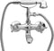 vidaXL Badkraan tweeknops en handdouche chroom