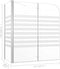 vidaXL - Badwand - gestreept - 120x68x130 - cm - gehard - glas