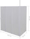vidaXL - Badwand - L-vormig - 4 - panelen - inklapbaar - 70x120x137 - cm