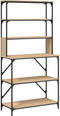 vidaXL - Bakkersrek - 6-laags - 90x40x180 - cm - bewerkt - hout - sonoma - eikenkleur