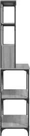vidaXL - Bakkersrek - 6-laags - 90x40x180 - cm - bewerkt - hout - grijs - sonoma - eiken