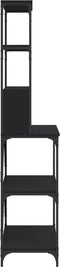 vidaXL - Bakkersrek - 6-laags - 90x40x180 - cm - bewerkt - hout - zwart