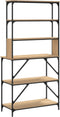 vidaXL - Bakkersrek - 6-laags - 90x40x180 - cm - bewerkt - hout - sonoma - eikenkleur