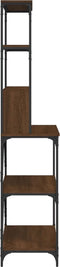 vidaXL - Bakkersrek - 6-laags - 90x40x180 - cm - bewerkt - hout - bruin - eikenkleur