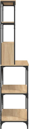 vidaXL - Bakkersrek - 6-laags - 90x40x180 - cm - bewerkt - hout - sonoma - eikenkleur