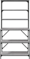 vidaXL - Bakkersrek - 6-laags - 90x40x180 - cm - bewerkt - hout - grijs - sonoma - eiken