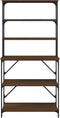 vidaXL - Bakkersrek - 6-laags - 90x40x180 - cm - bewerkt - hout - bruin - eikenkleur
