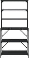 vidaXL - Bakkersrek - 6-laags - 90x40x180 - cm - bewerkt - hout - zwart