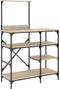 vidaXL - Bakkersrek - 90x40x132 - cm - bewerkt - hout - en - metaal - sonoma - eiken