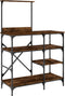 vidaXL - Bakkersrek - 90x40x132 - cm - bewerkt - hout - en - metaal - gerookt - eiken
