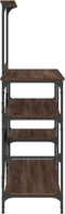 vidaXL - Bakkersrek - 90x40x132 - cm - bewerkt - hout - en - metaal - bruin - eikenkleur