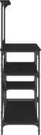 vidaXL - Bakkersrek - 90x40x132 - cm - bewerkt - hout - en - metaal - zwart