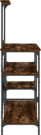 vidaXL - Bakkersrek - 90x40x132 - cm - bewerkt - hout - en - metaal - gerookt - eiken