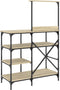 vidaXL - Bakkersrek - 90x40x132 - cm - bewerkt - hout - en - metaal - sonoma - eiken