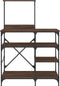 vidaXL - Bakkersrek - 90x40x132 - cm - bewerkt - hout - en - metaal - bruin - eikenkleur