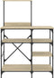 vidaXL - Bakkersrek - 90x40x132 - cm - bewerkt - hout - en - metaal - sonoma - eiken